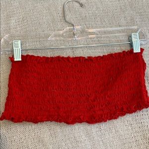 Red Bandeau Top